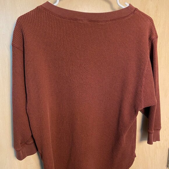 Uniqlo 3/4 Sleeve Waffle Knit Top - Picture 2 of 4